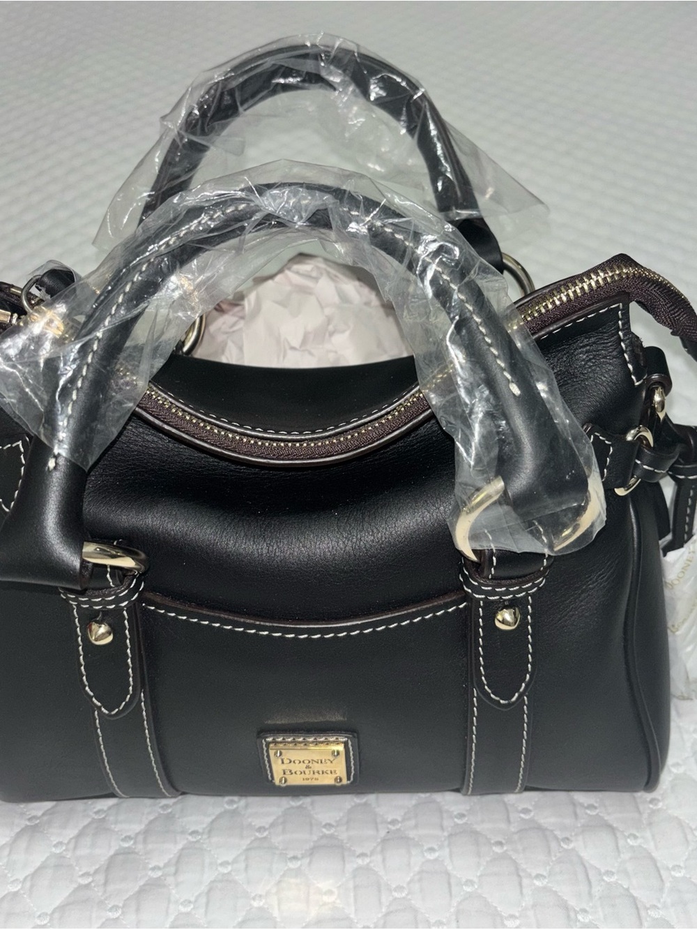 Dooney & Bourke Penrose satchel with pocket in Black